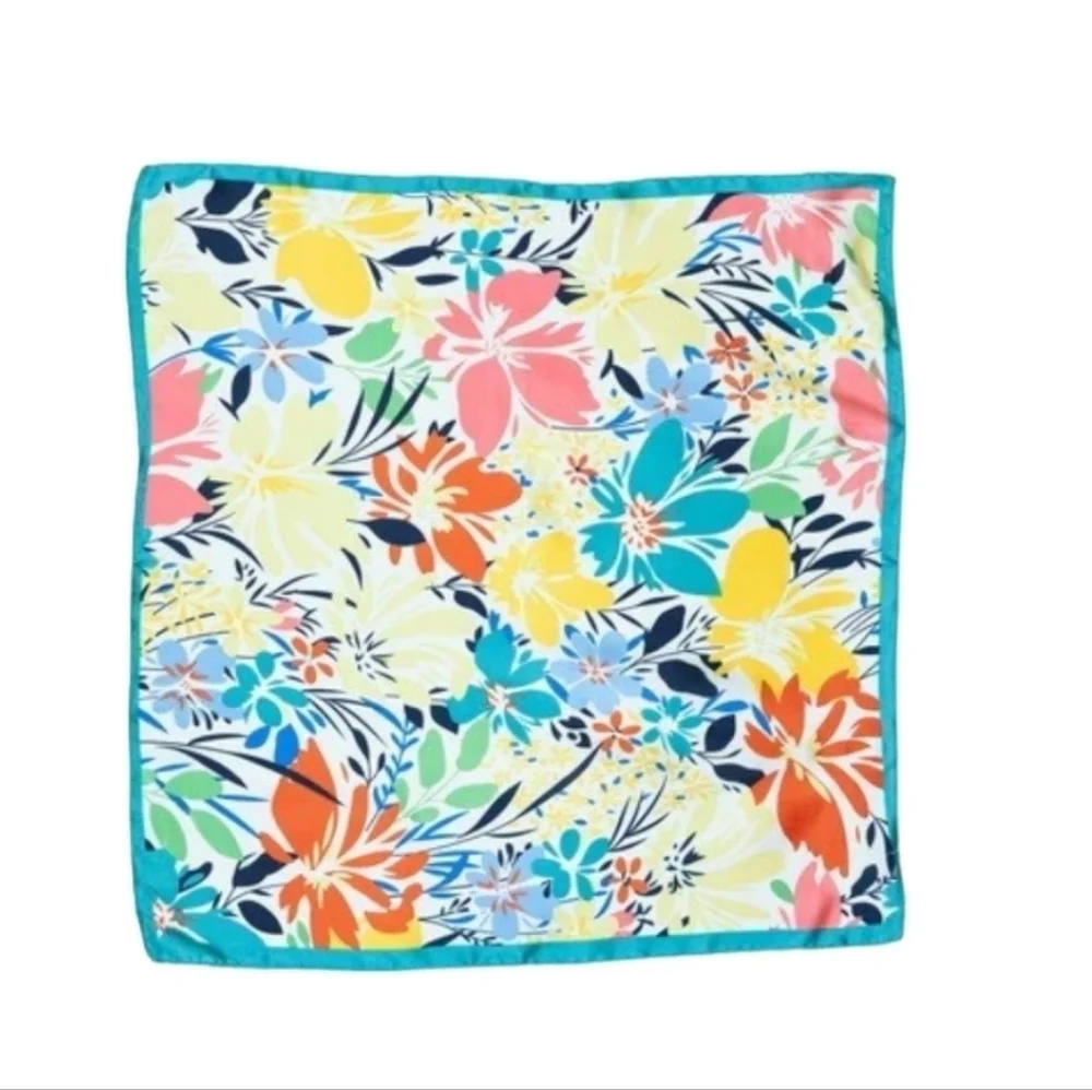 Floral print Silky Satin Scarf/Headscarf / Wrap